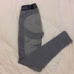 Gymshark Flex Leggings - Steel Blue Marl/Navy